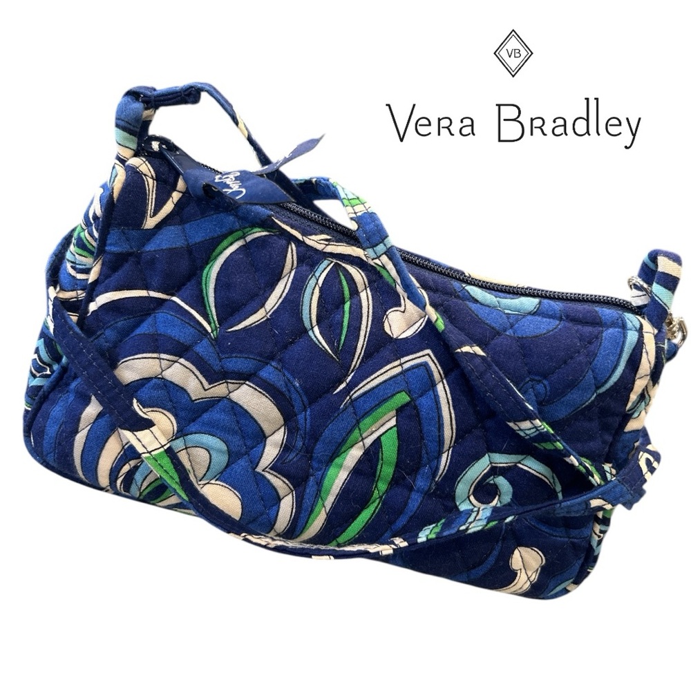 Vera Bradley Mediterranean Blue Maggie Quilted Crossbody Bag